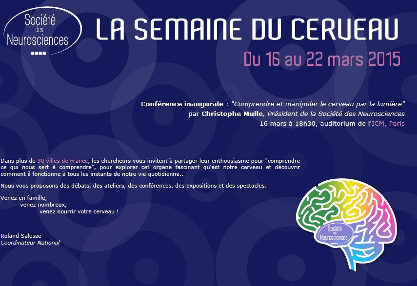 La Semaine du Cerveau du 16 au 22 mars 2015