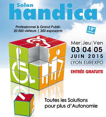 Salon Handica à Lyon Eurexpo les 3, 4 et 5 juin 2015