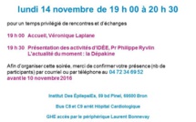 14 nov. 2016 à Lyon avec le Pr Ph. Ryvlin
